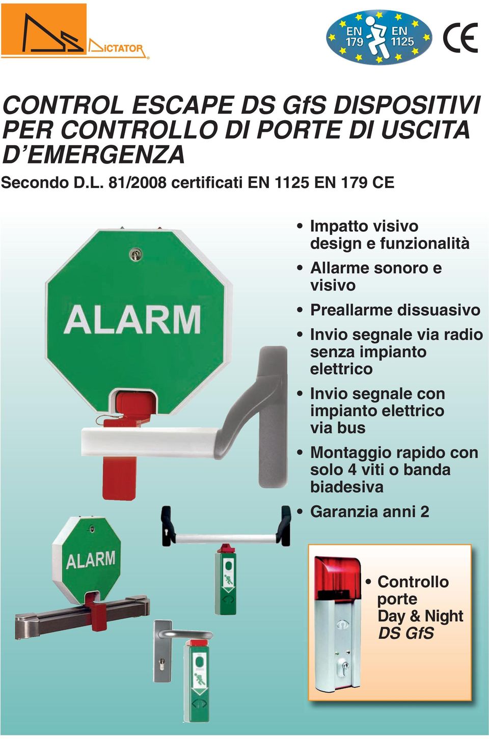 O DI PORTE DI USCITA D EMERGENZA Secondo D.L.