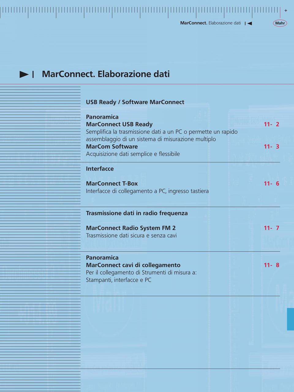 Interfacce di collegamento a PC, ingresso tastiera 11-6 Trasmissione dati in radio frequenza MarConnect Radio System FM 2 Trasmissione dati