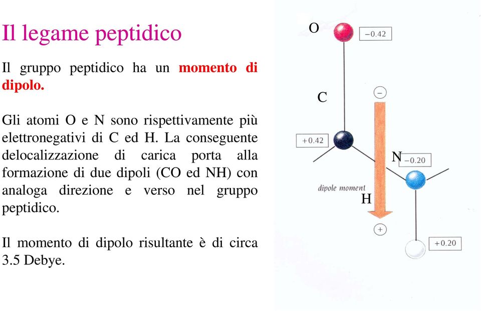 La conseguente delocalizzazione di carica porta alla formazione di due dipoli (CO