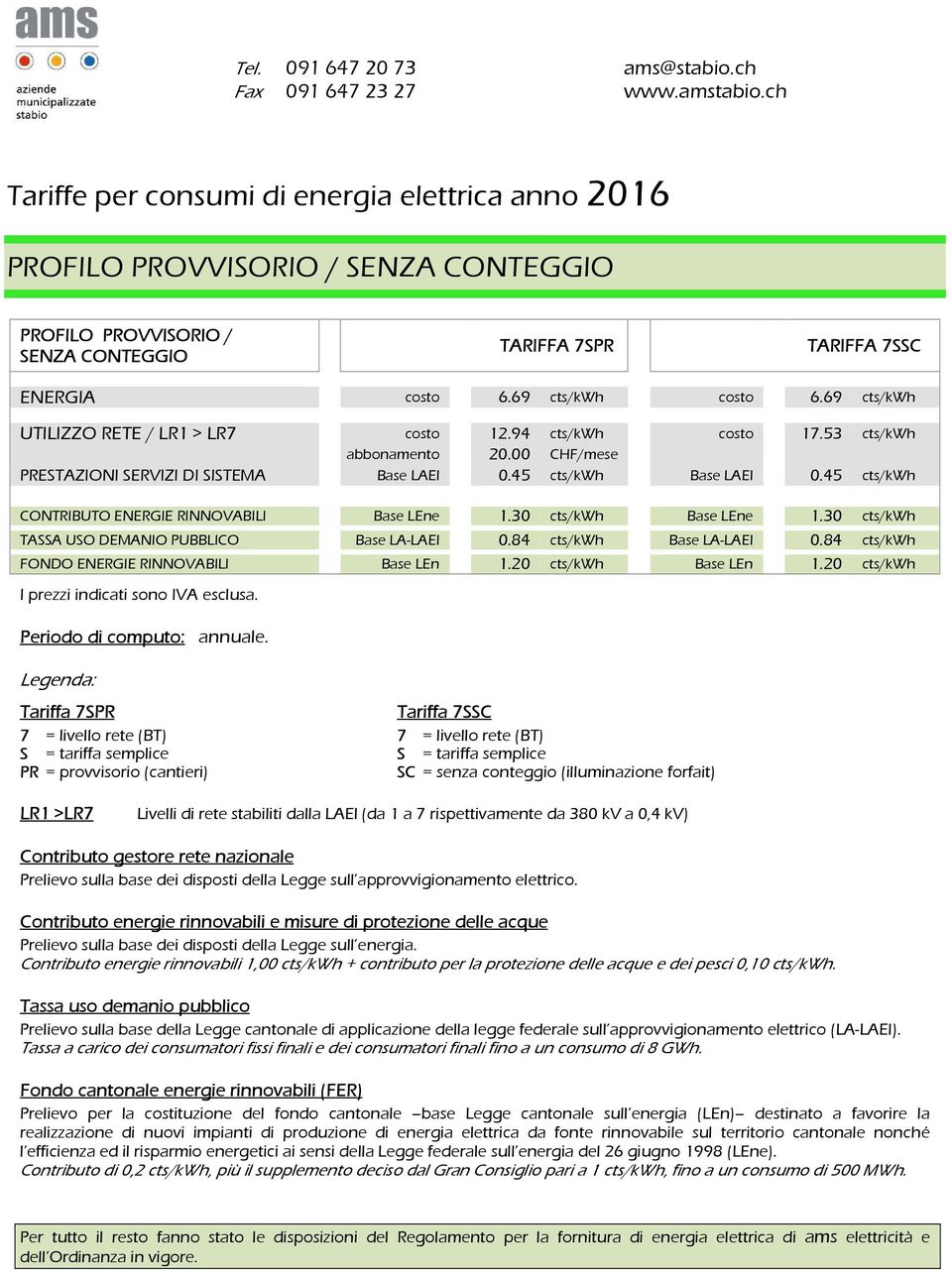 00 CHF/mese Periodo di computo: annuale.