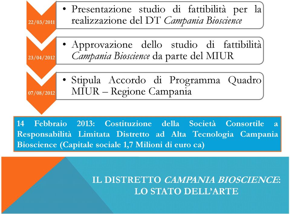 Regione Campania 14 Febbraio 2013: Costituzione della Società Consortile a Responsabilità Limitata Distretto ad Alta