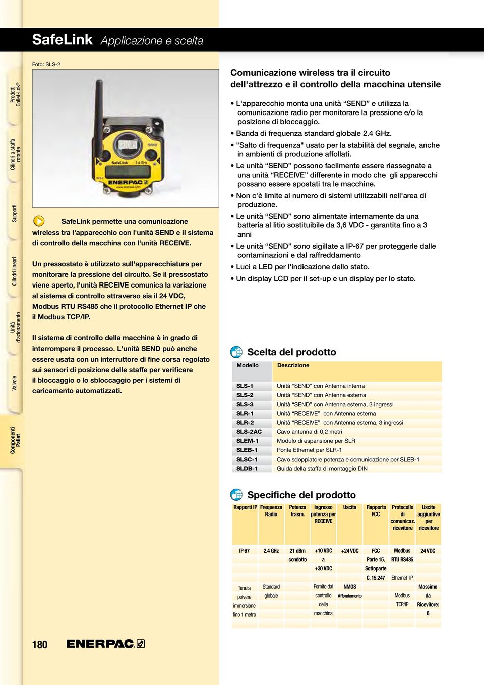 Se il pressostato viene aperto, l'unità RECEIVE comunica la variazione al sistema di controllo attraverso sia il 24 VDC, Modbus RTU RS485 che il protocollo Ethernet IP che il Modbus TCP/IP.