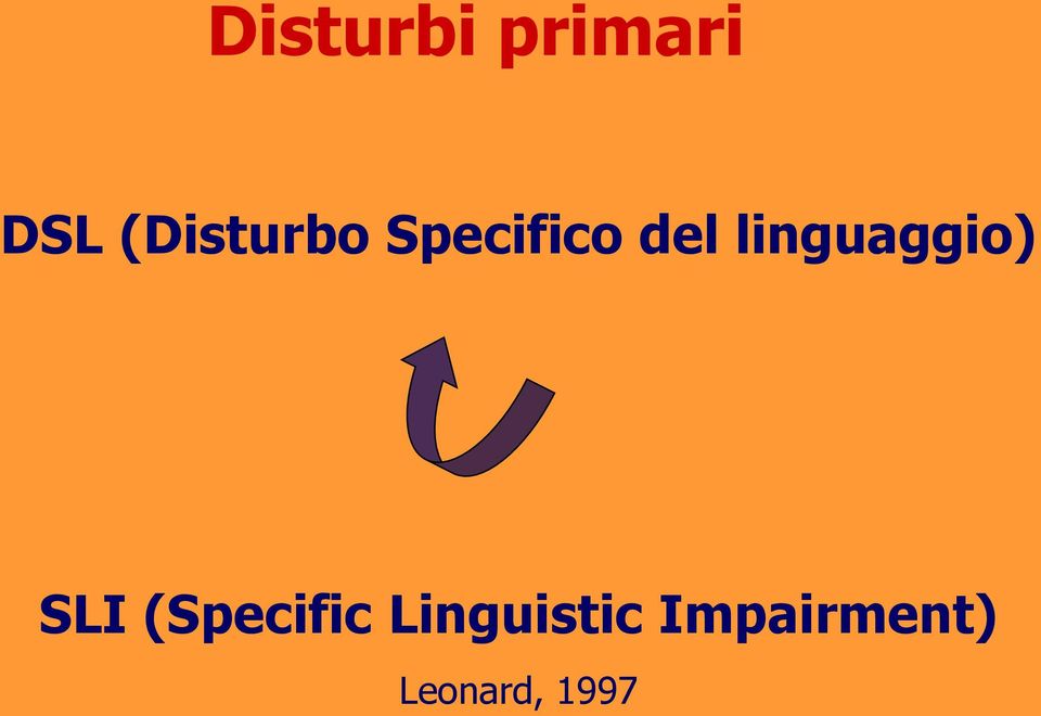 linguaggio) SLI (Specific