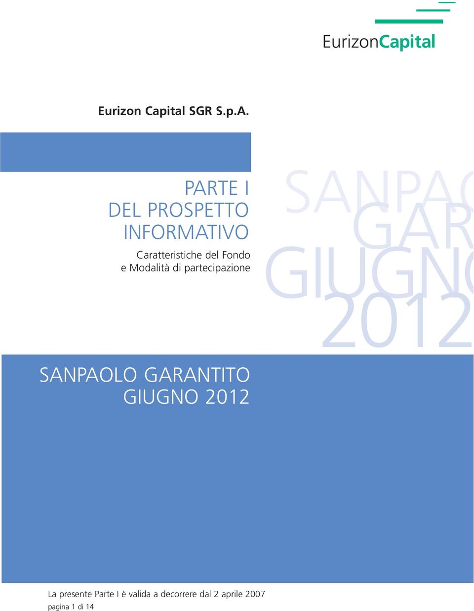 e Modalità di partecipazione SANPAO GARA GIUGNO 2012