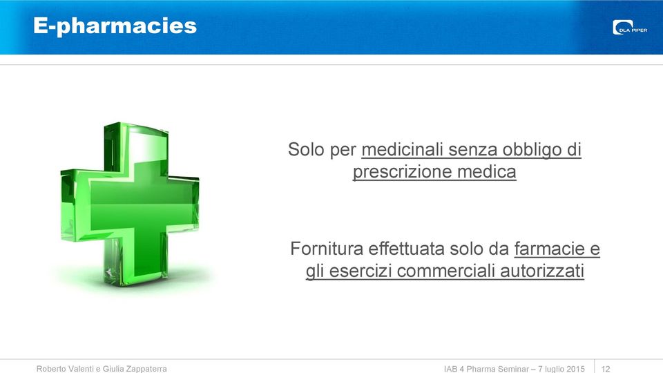 medicinali senza obbligo di prescrizione medica