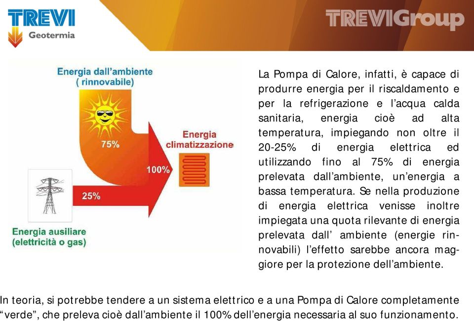 Se nella produzione di energia elettrica venisse inoltre impiegata una quota rilevante di energia prelevata dall ambiente (energie rinnovabili) l effetto sarebbe ancora