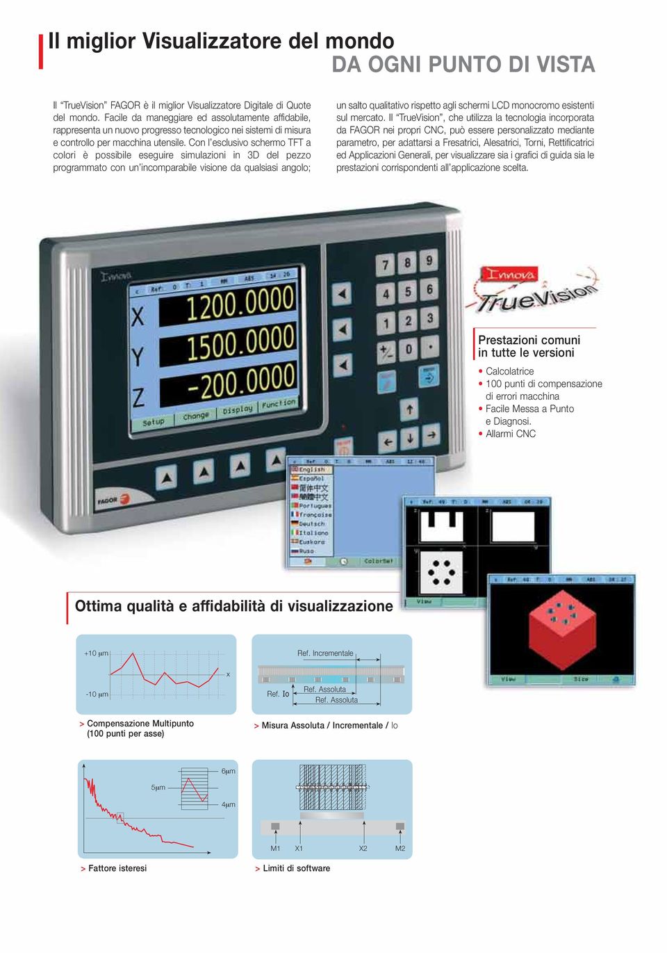 Con l esclusivo schermo TFT a colori è possibile eseguire simulazioni in D del pezzo programmato con un incomparabile visione da qualsiasi angolo; un salto qualitativo rispetto agli schermi LCD