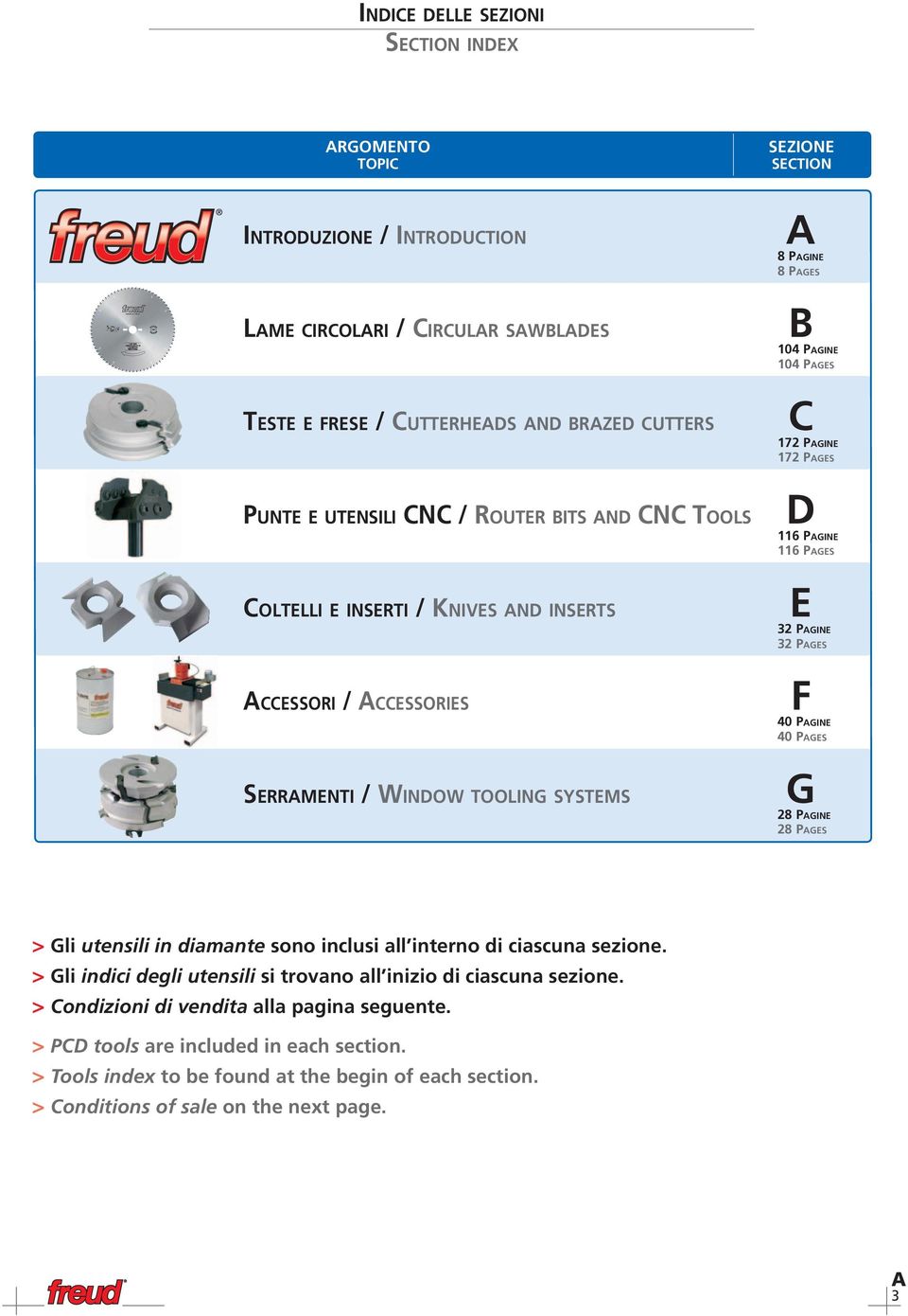 PGES E 32 PGINE 32 PGES F 40 PGINE 40 PGES G 28 PGINE 28 PGES > Gli utensili in diamante sono inclusi all interno di ciascuna sezione.