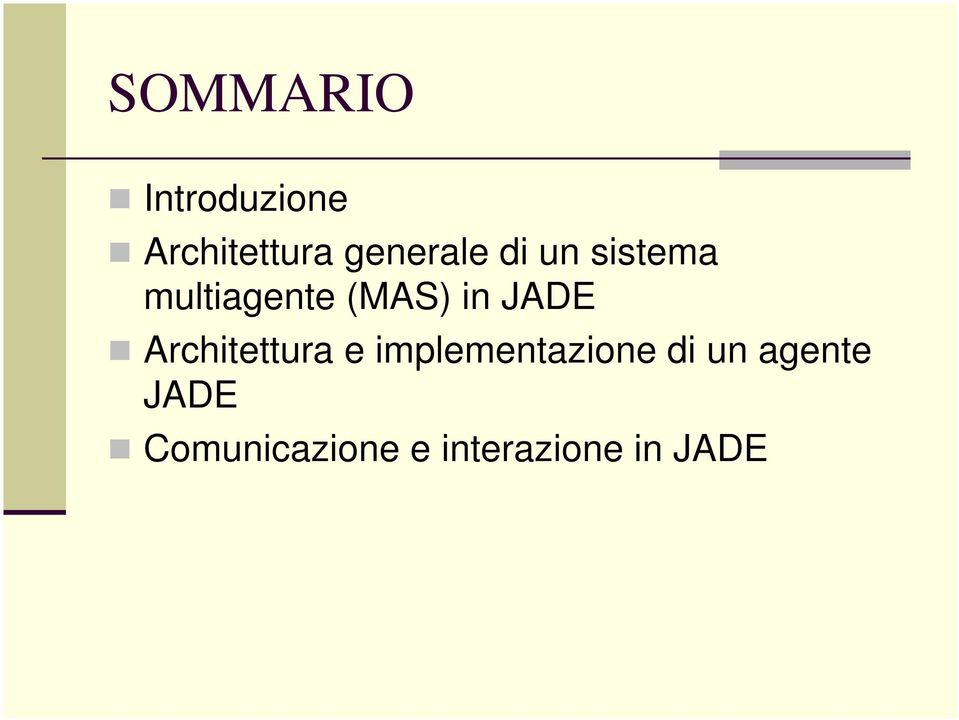in JADE Architettura e implementazione di