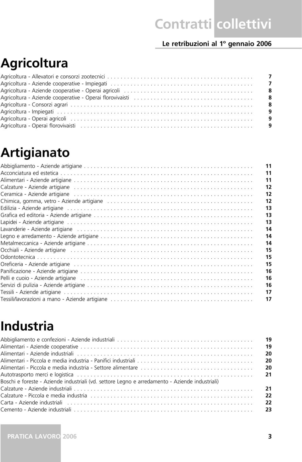 ..... 9 Agricoltura - Operai florovivaisti... 9 Artigianato Abbigliamento - Aziende artigiane... 11 Acconciatura ed estetica... 11 Alimentari - Aziende artigiane..... 11 Calzature - Aziende artigiane.