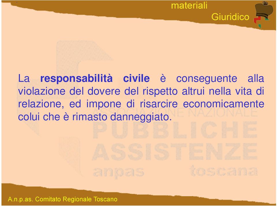 nella vita di relazione, ed impone di