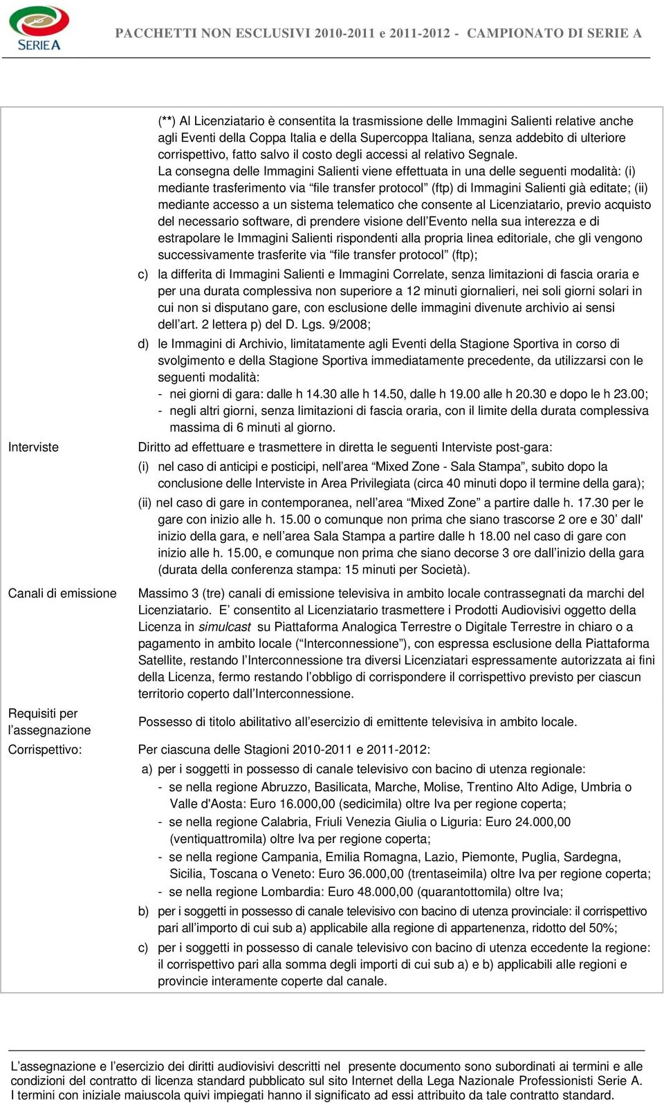 La consegna delle Immagini Salienti viene effettuata in una delle seguenti modalità: (i) mediante trasferimento via file transfer protocol (ftp) di Immagini Salienti già editate; (ii) mediante