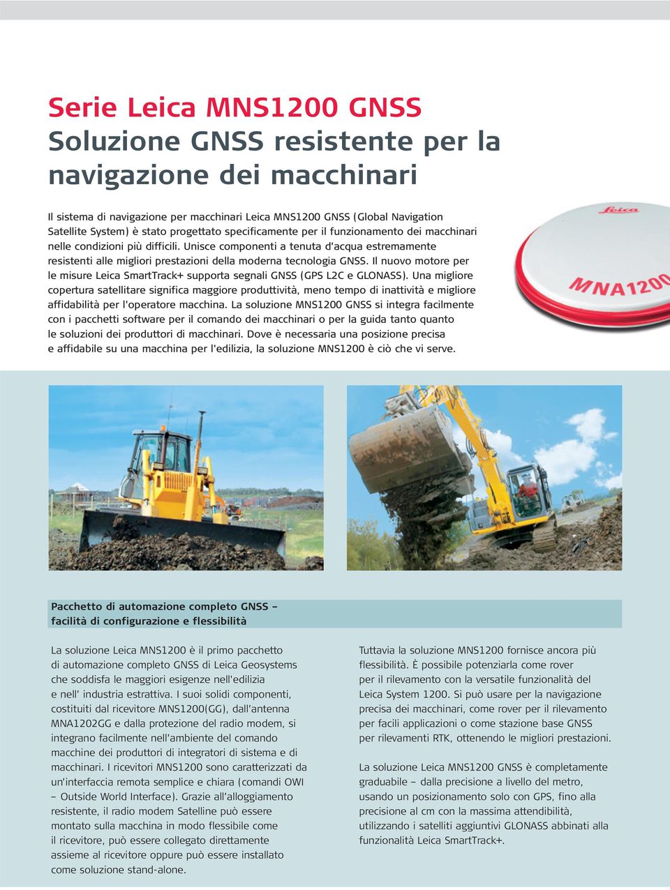 Unisce componenti a tenuta d'acqua estremamente resistenti alle migliori prestazioni della moderna tecnologia GNSS.