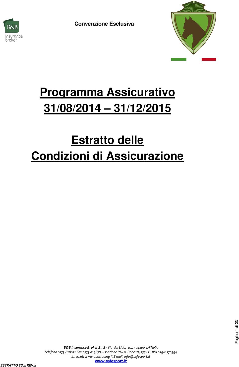 31/08/2014 31/12/2015 Estratto