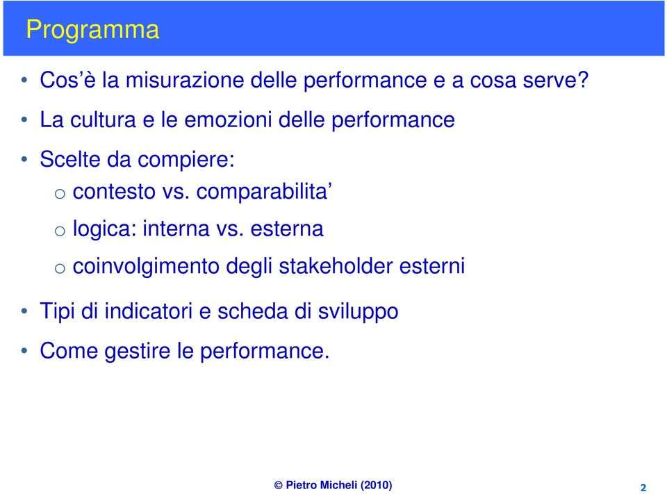 vs. comparabilita o logica: interna vs.