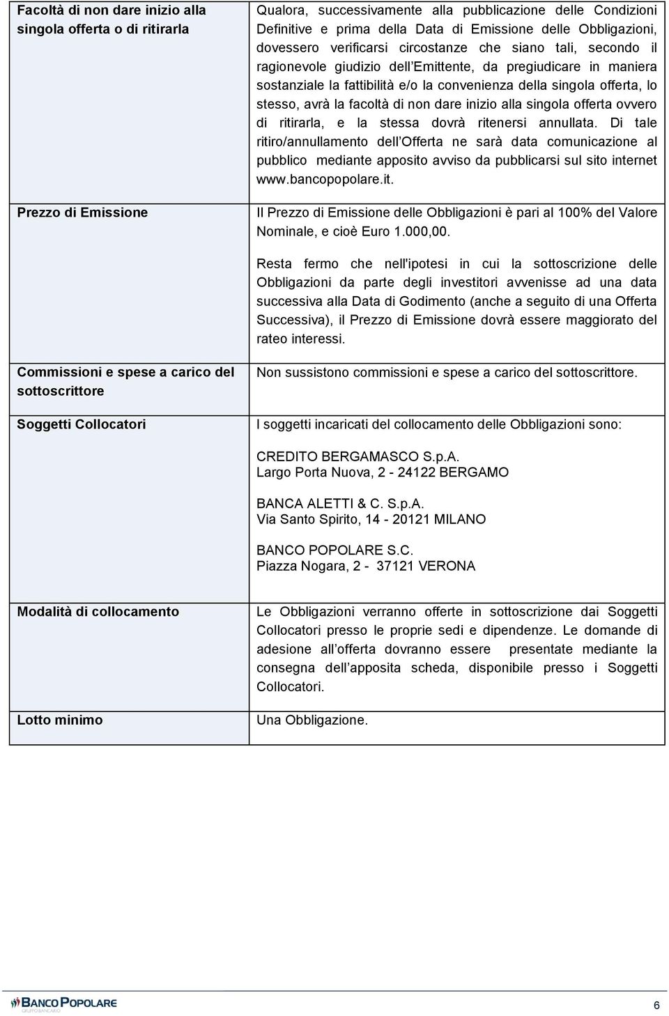 offerta, lo stesso, avrà la facoltà di non dare inizio alla singola offerta ovvero di ritirarla, e la stessa dovrà ritenersi annullata.