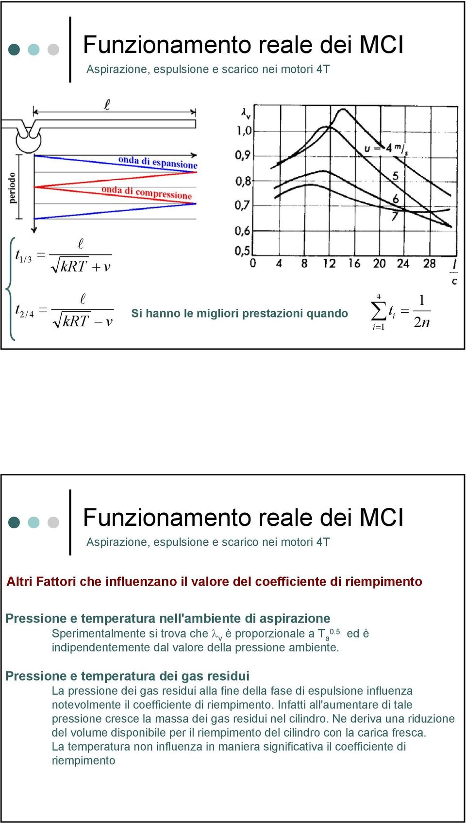 λ è proporzionale a T 0.5 a indipendentemente dal alore della pressione ambiente.