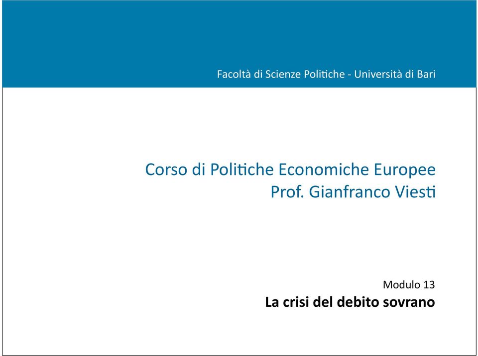 Economiche Europee Prof.