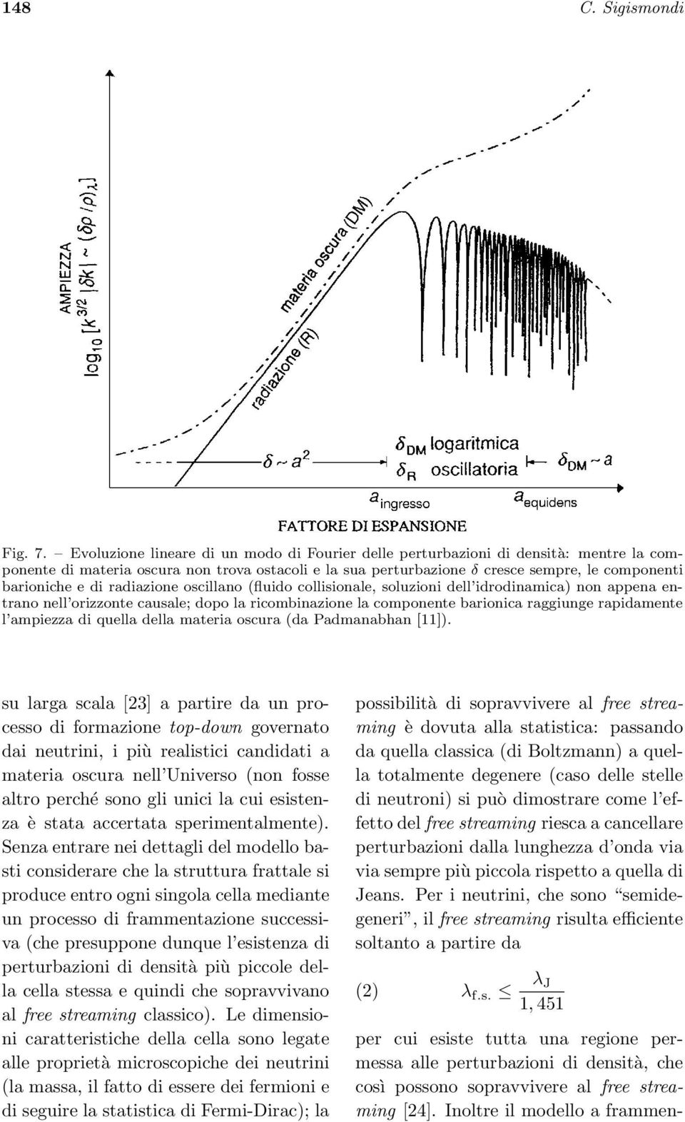 di radiazione oscillano (fluido collisionale, soluzioni dell idrodinamica) non appena entrano nell orizzonte causale; dopo la ricombinazione la componente barionica raggiunge rapidamente l ampiezza