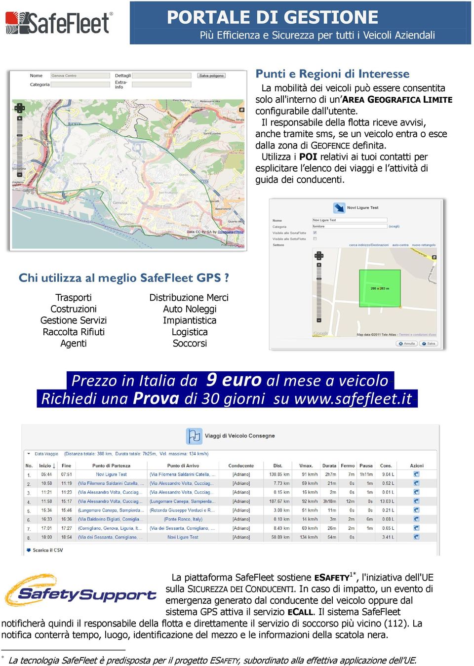 Utilizza i POI relativi ai tuoi contatti per esplicitare l elenco dei viaggi e l attività di guida dei conducenti. Chi utilizza al meglio SafeFleet GPS?