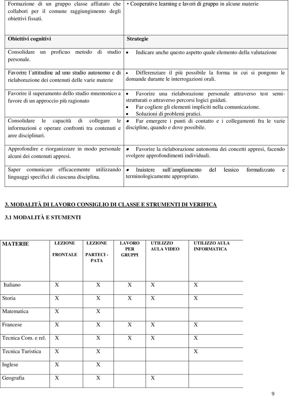 Indicare anche questo aspetto quale elemento della valutazione Favorire l attitudine ad uno studio autonomo e di rielaborazione dei contenuti delle varie materie Favorire il superamento dello studio