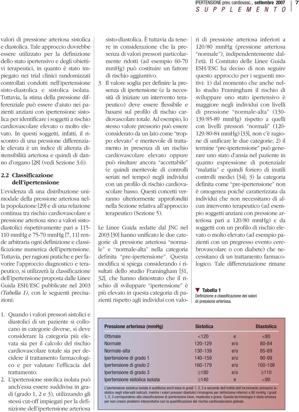 nell ipertensione sisto-diastolica e sistolica isolata.