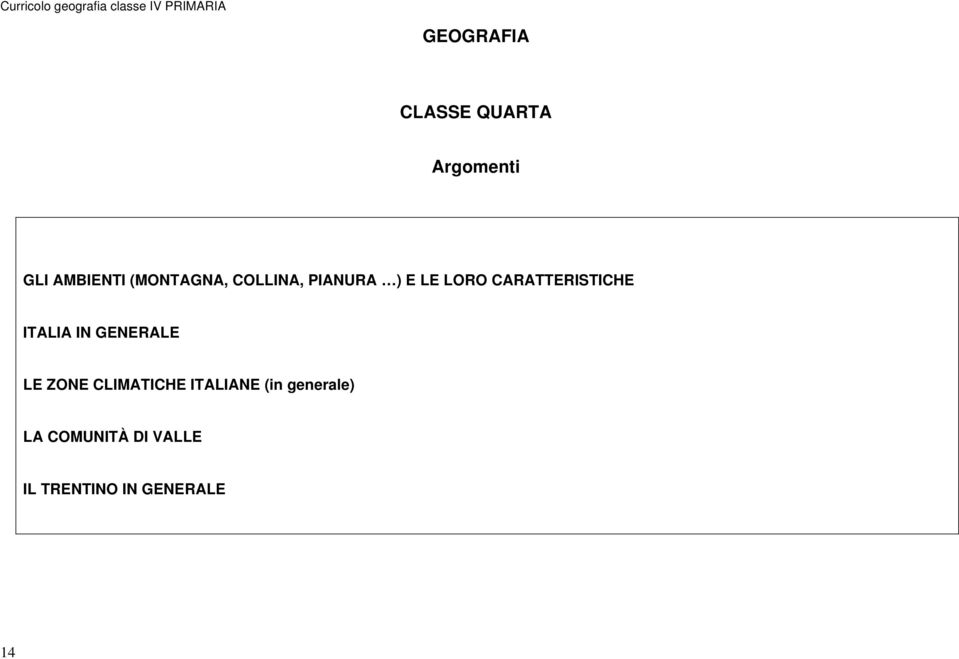 LORO CARATTERISTICHE ITALIA IN GENERALE LE ZONE CLIMATICHE