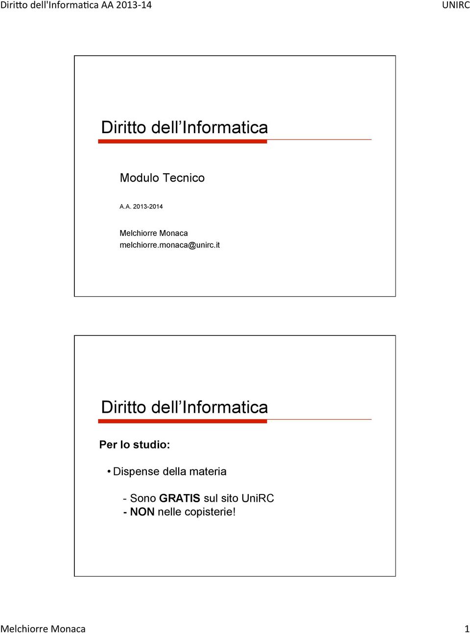 it! Diritto dell Informatica!