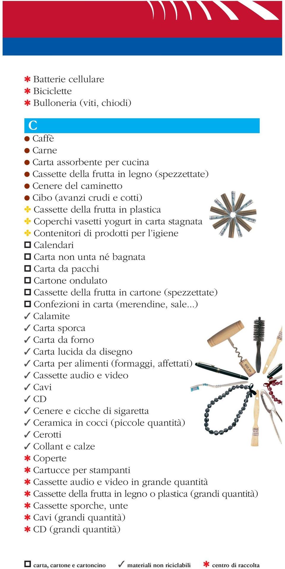 frutta in cartone (spezzettate) Confezioni in carta (merendine, sale.