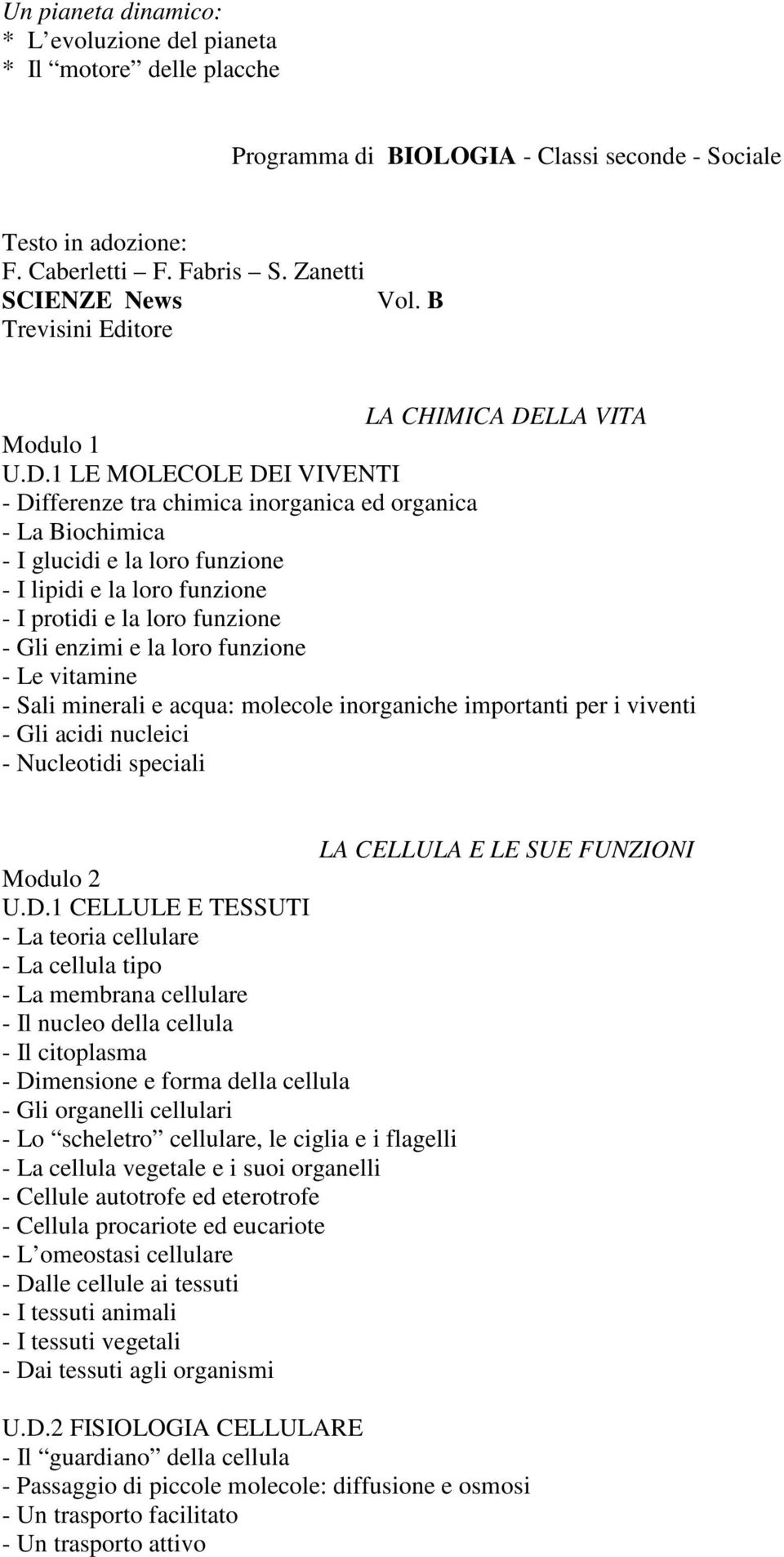 LLA VITA Modulo 1 U.D.