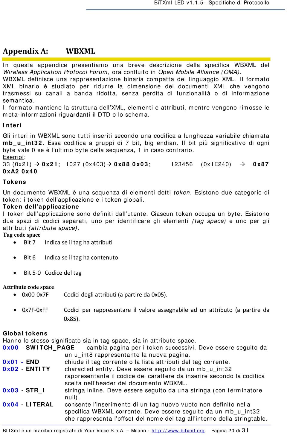 Il formato XML binario è studiato per ridurre la dimensione dei documenti XML che vengono trasmessi su canali a banda ridotta, senza perdita di funzionalità o di informazione semantica.