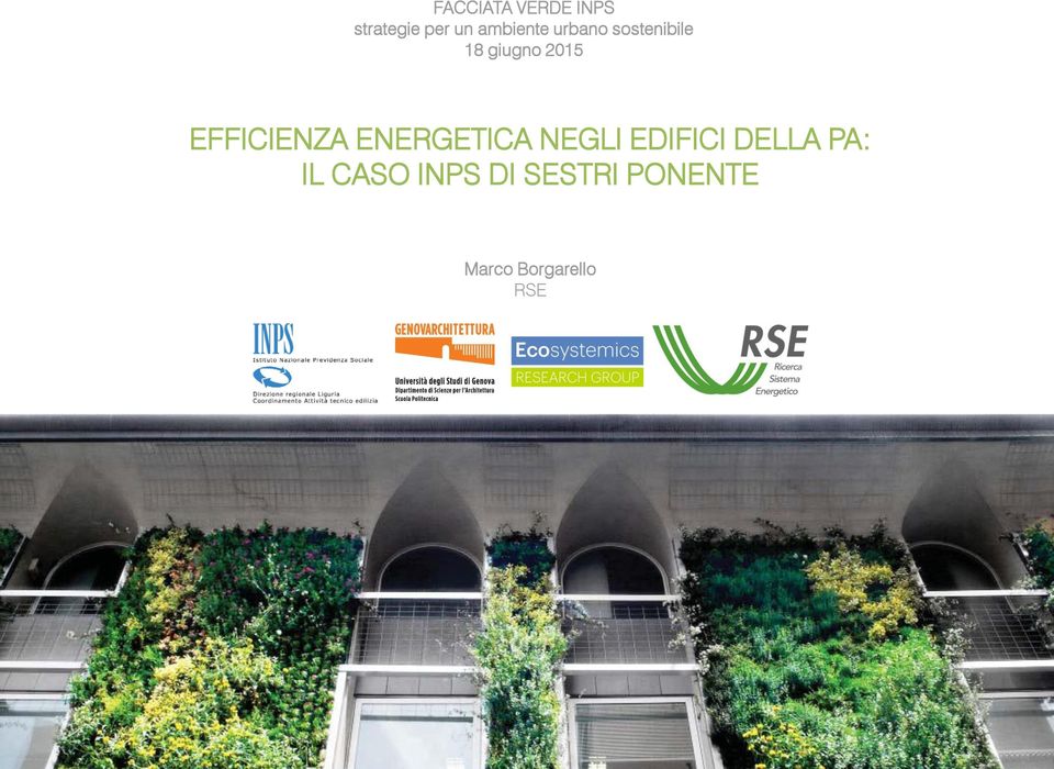 EFFICIENZA ENERGETICA NEGLI EDIFICI DELLA