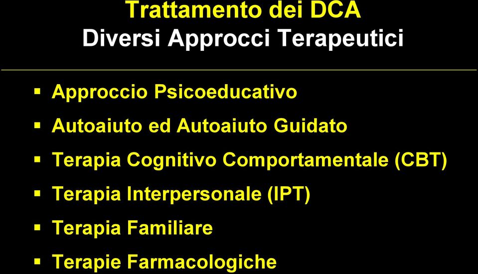 Guidato Terapia Cognitivo Comportamentale (CBT)