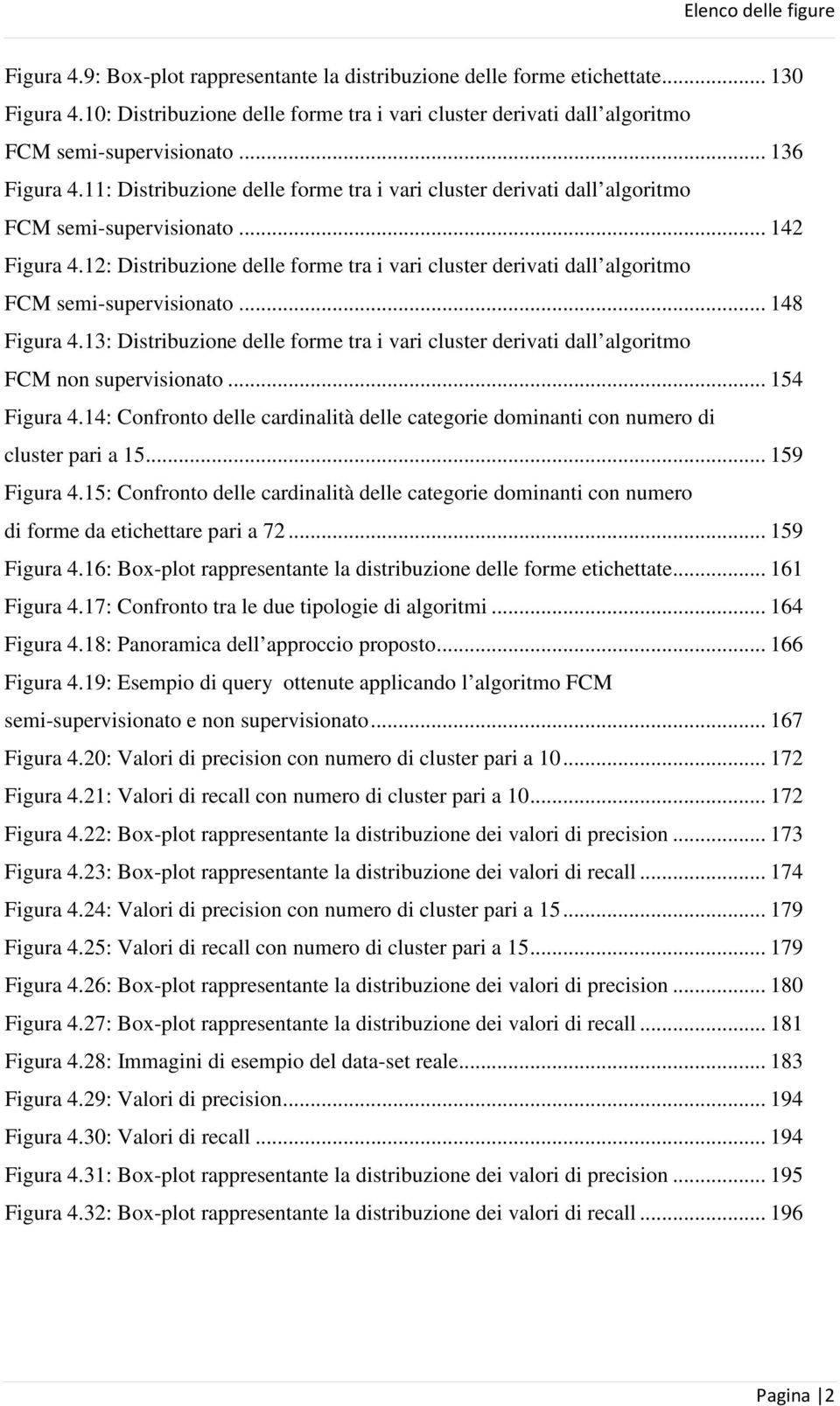 11: Distribuzione delle forme tra i vari cluster derivati dall algoritmo FCM semi-supervisionato... 142 Figura 4.