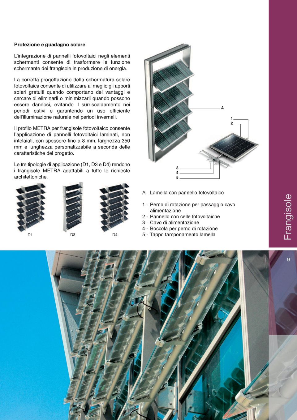 quando possono essere dannosi, evitando il surriscaldamento nei periodi estivi e garantendo un uso efficiente dell illuminazione naturale nei periodi invernali.