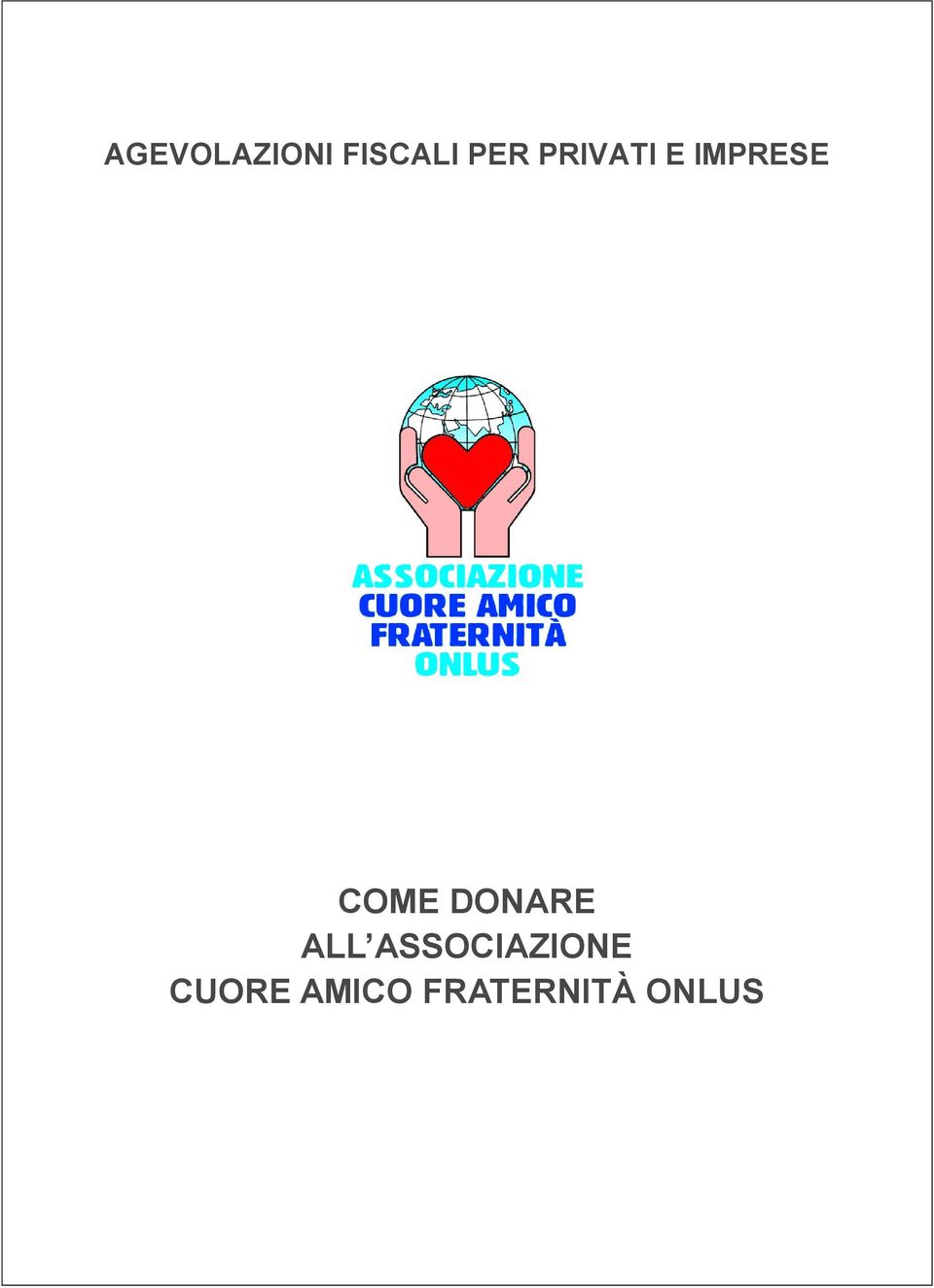 DONARE ALL ASSOCIAZIONE