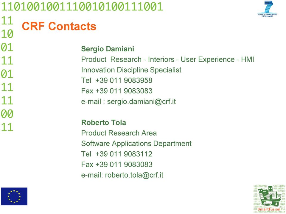 e-mail : sergio.damiani@crf.