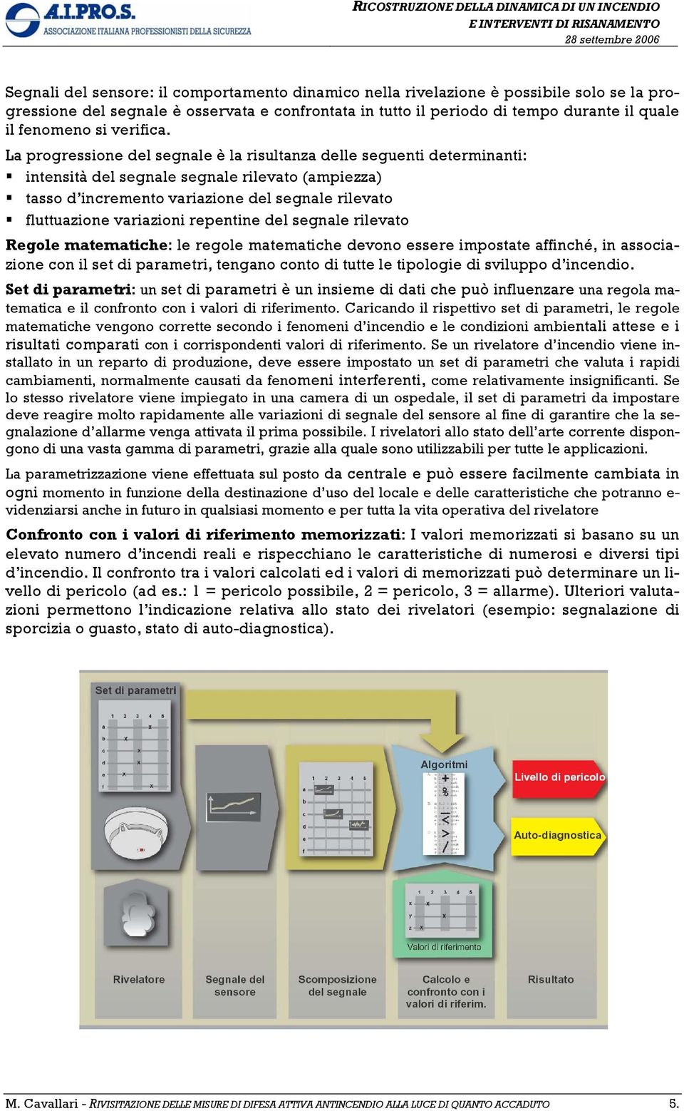 La progressione del segnale è la risultanza delle seguenti determinanti: intensità del segnale segnale rilevato (ampiezza) tasso d incremento variazione del segnale rilevato fluttuazione variazioni