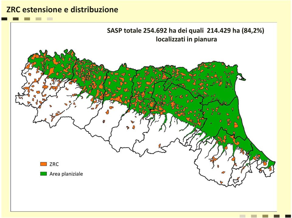 254.692 ha dei quali 214.