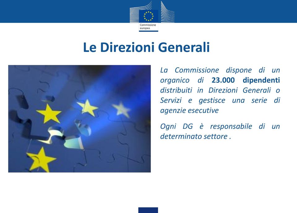 000 dipendenti distribuiti in Direzioni Generali o