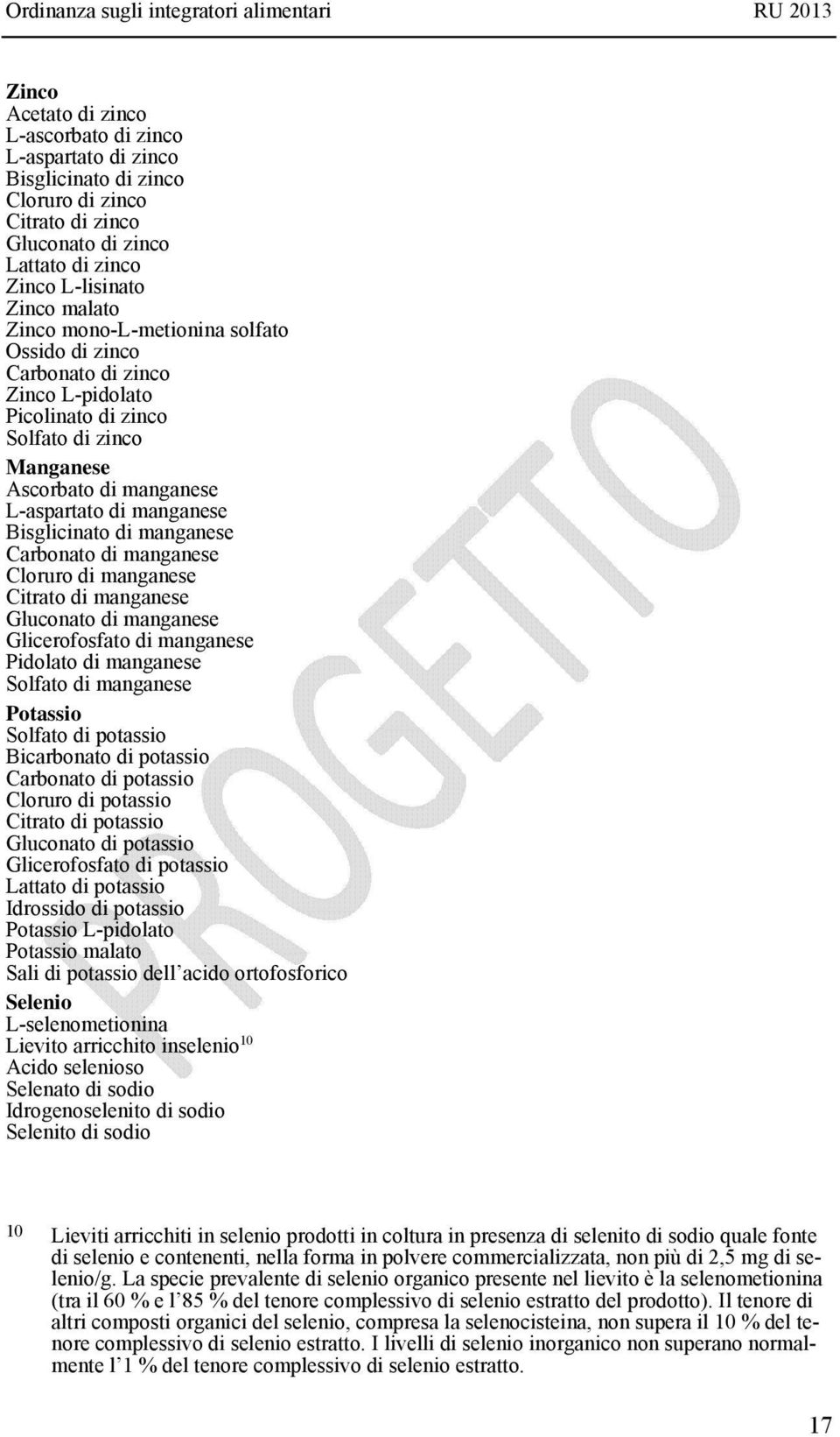 L-aspartato di manganese Bisglicinato di manganese Carbonato di manganese Cloruro di manganese Citrato di manganese Gluconato di manganese Glicerofosfato di manganese Pidolato di manganese Solfato di