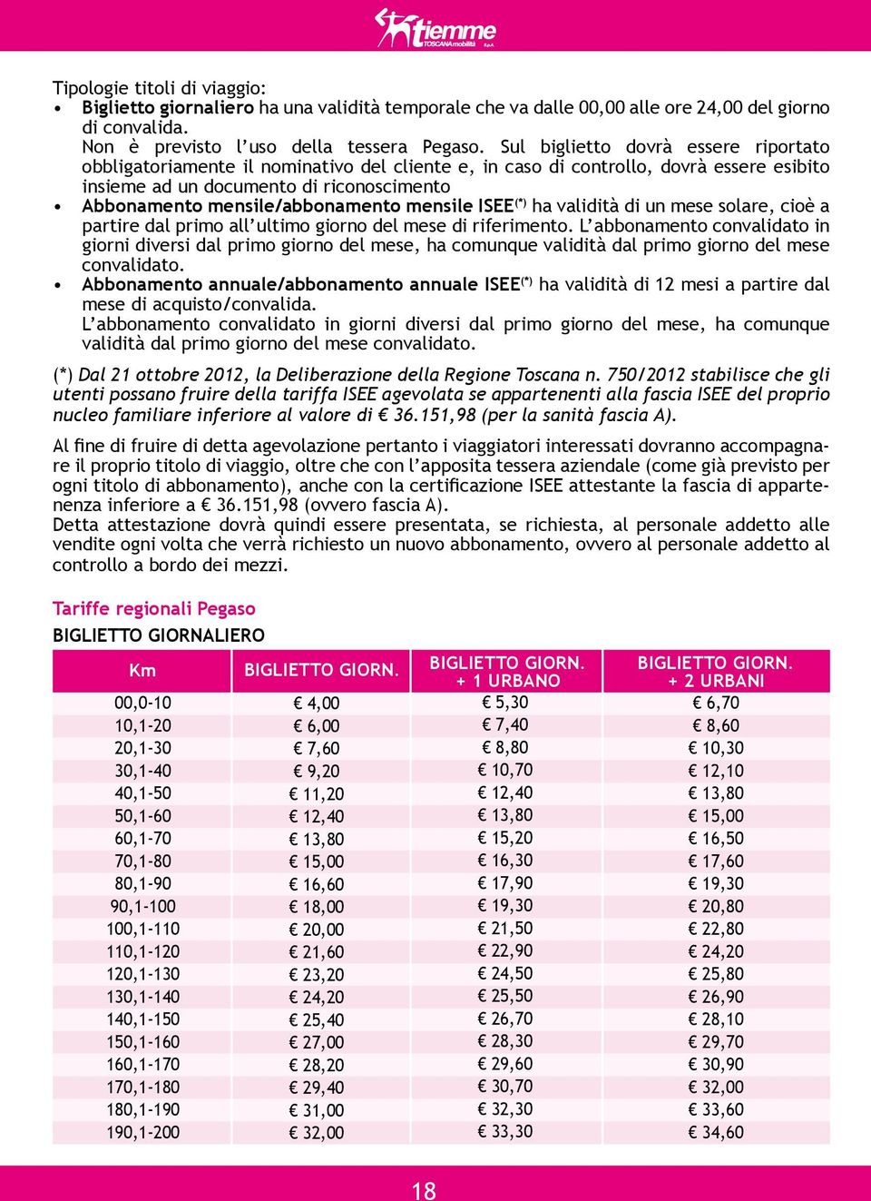 mensile/abbonamento mensile ISEE (*) ha validità di un mese solare, cioè a partire dal primo all ultimo giorno del mese di riferimento.