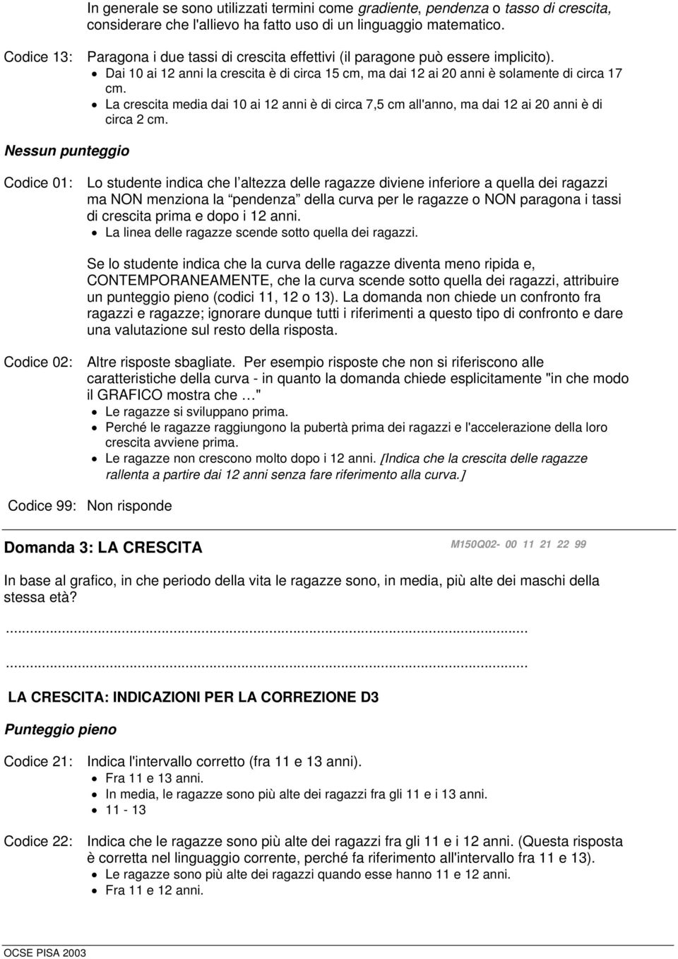 La crescita media dai 10 ai 12 anni è di circa 7,5 cm all'anno, ma dai 12 ai 20 anni è di circa 2 cm.