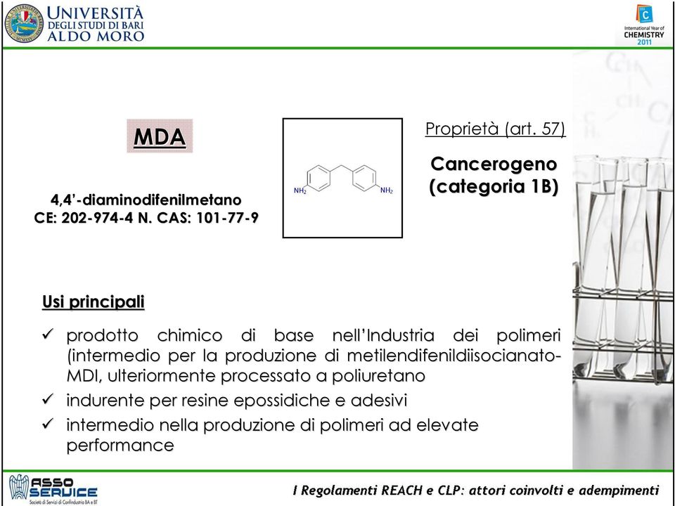 (intermedio per la produzione di metilendifenildiisocianato- MDI,, ulteriormente processato a