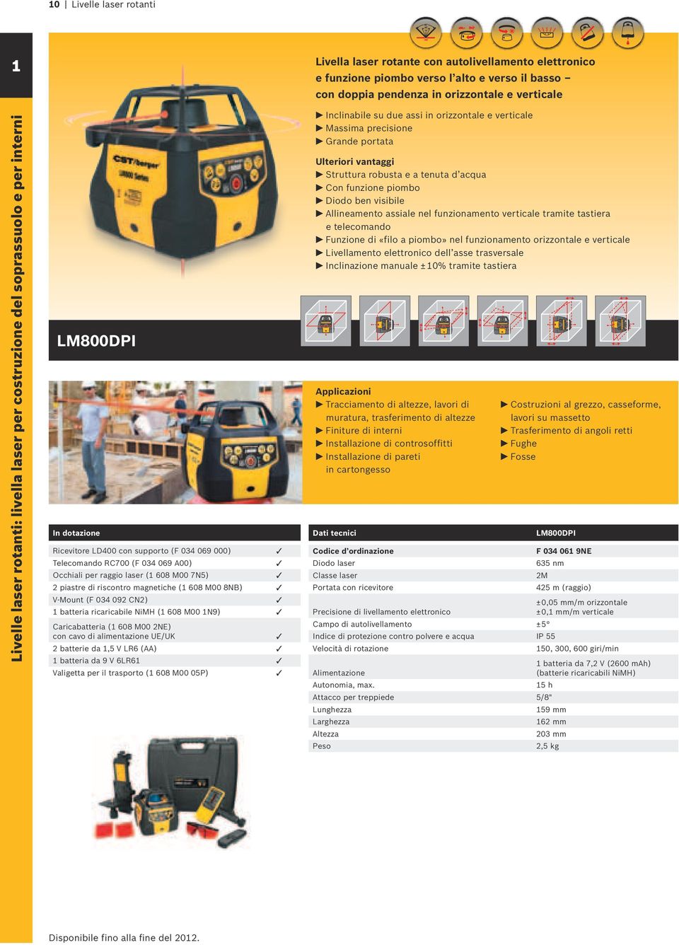 piastre di riscontro magnetiche ( 608 M00 8NB) 3 V-Mount (F 034 092 CN2) 3 batteria ricaricabile NiMH ( 608 M00 N9) 3 Caricabatteria ( 608 M00 2NE) con cavo di alimentazione UE/UK 3 2 batterie da,5 V