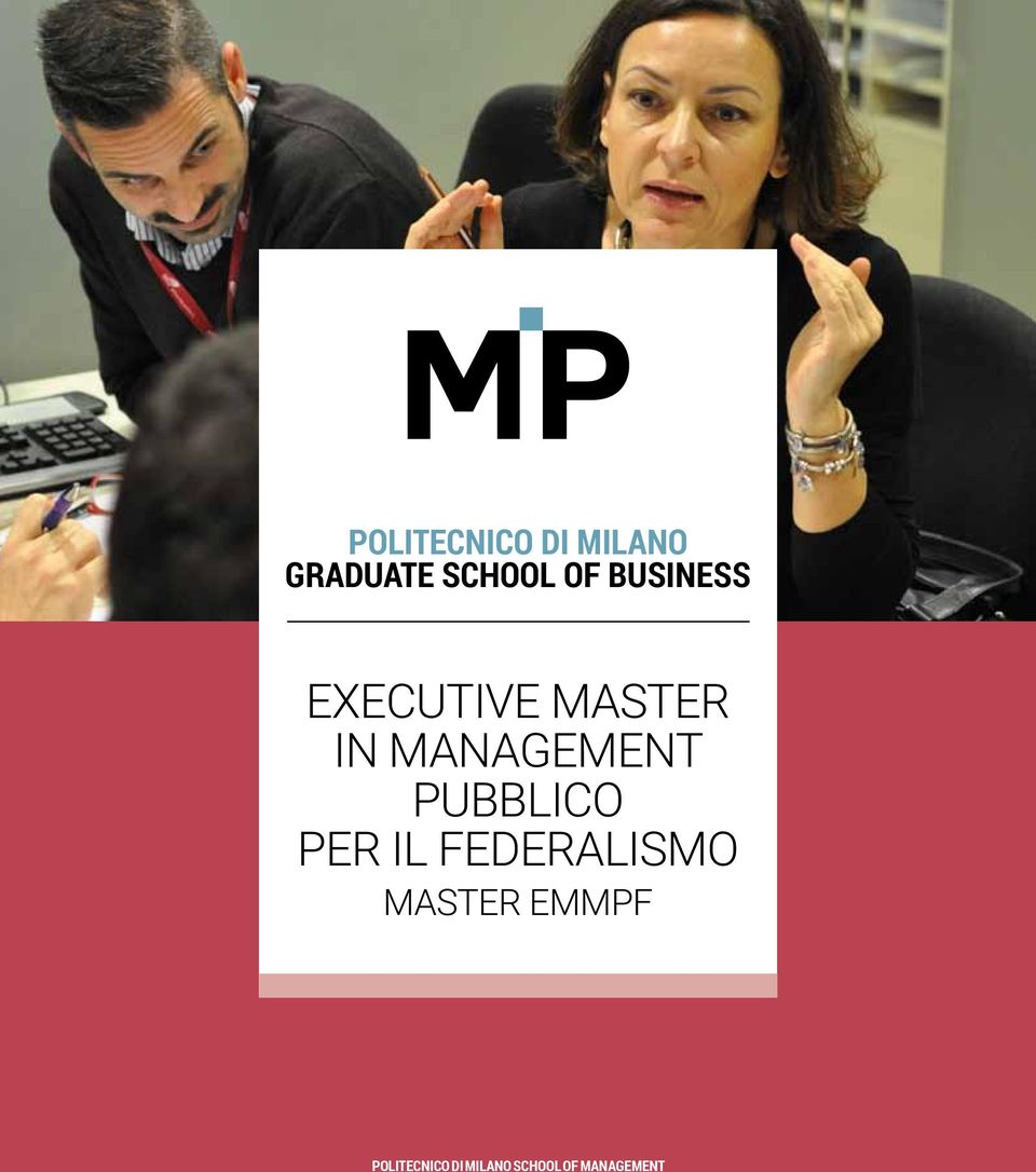 PUBBLICO PER IL FEDERALISMO MASTER EMMPF