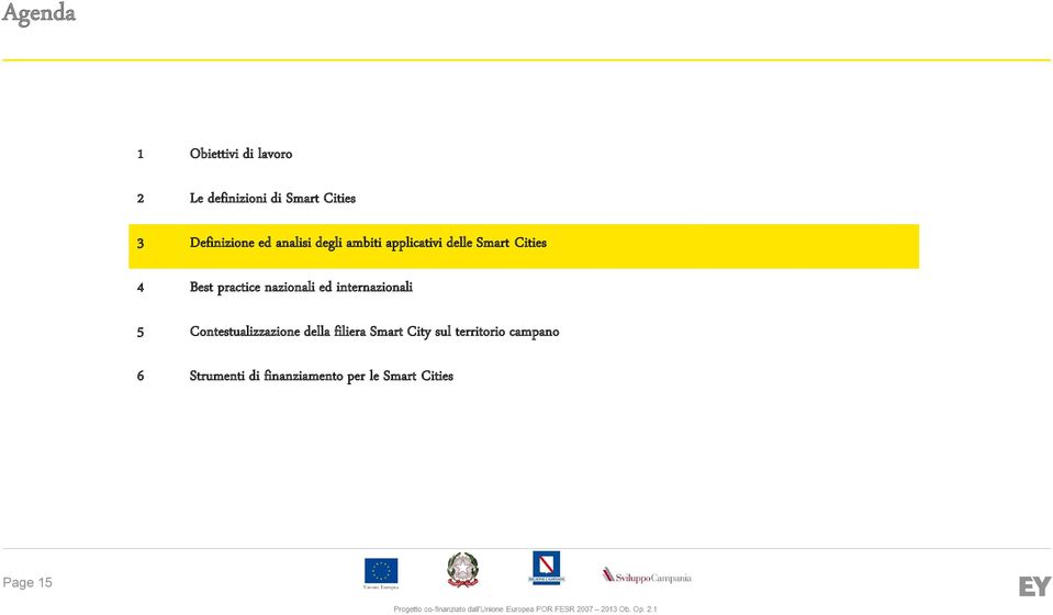 nazionali ed internazionali 5 Contestualizzazione della filiera Smart City