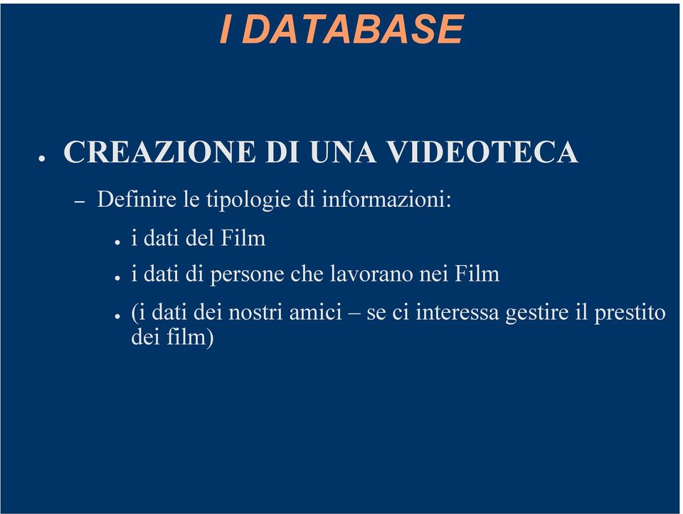 lavorano nei Film (i dati dei nostri