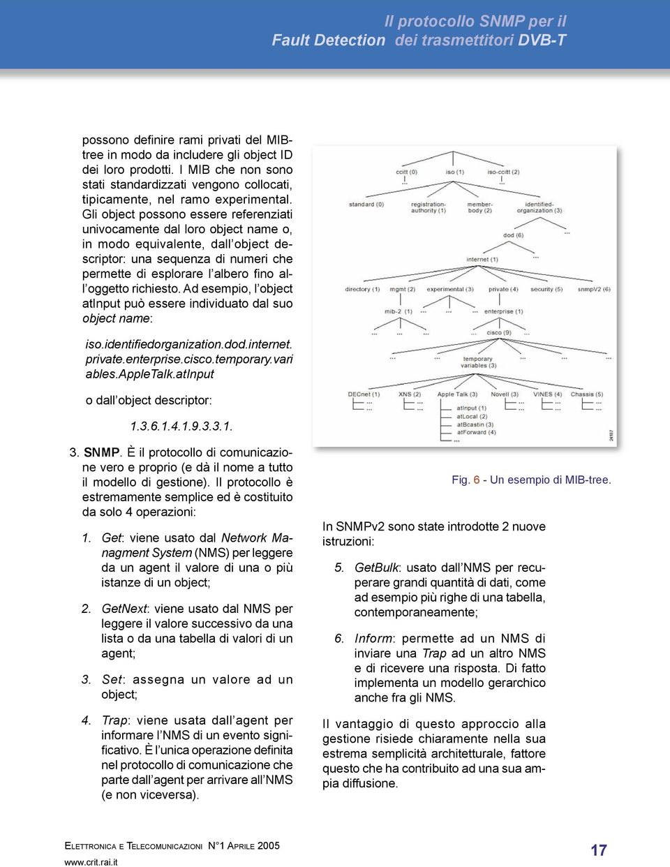 Gli object possono essere referenziati univocamente dal loro object name o, in modo equivalente, dall object descriptor: una sequenza di numeri che permette di esplorare l albero fi no all oggetto