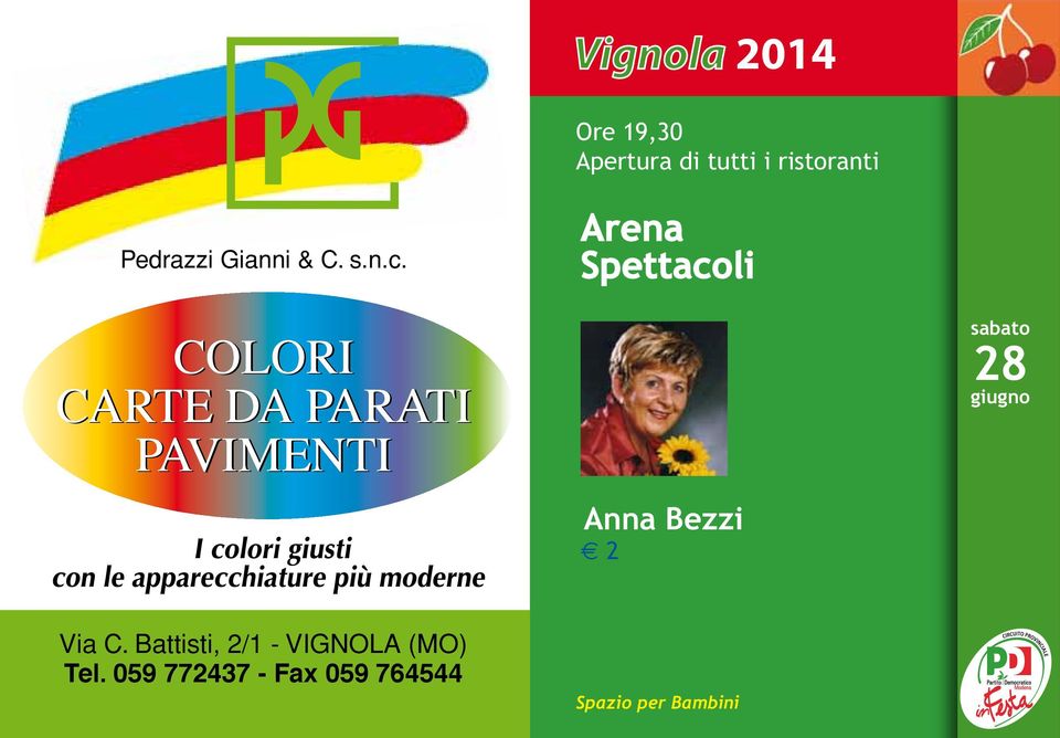 COLORI CARTE DA PARATI PAVIMENTI Arena Spettacoli Anna